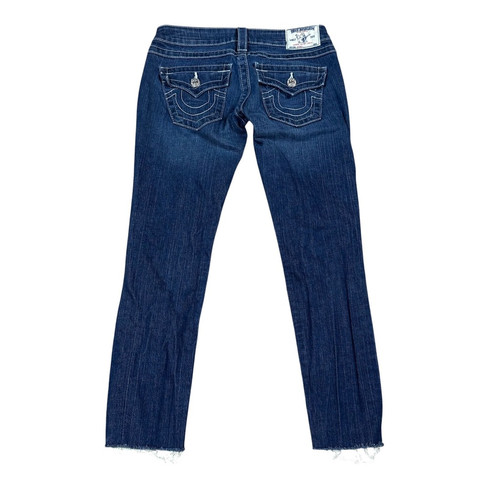 True Religion USA Made Dark Wash Cotton Blend Skinny Jeans Women's 26 (30x25.25)